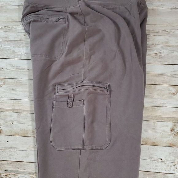 Duluth Trading Company Pull-On Cargo Pants 45022 Drawstring Waist Grey Comfy - Picture 4 of 9